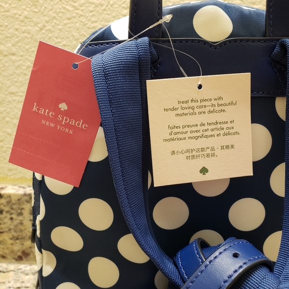 NWT Kate Spade Medium Backpack, Vintage, polka Dots - Picture 5 of 11